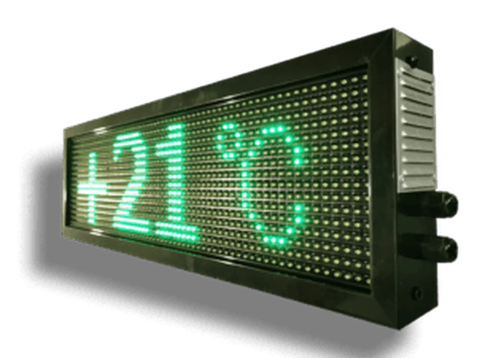 Ηλεκτρονική πινακίδα LED, με διαστάσεις 68x20 και τύπο Pixel P10, σε πράσινο χρώμα, εξωτερικού χώρου