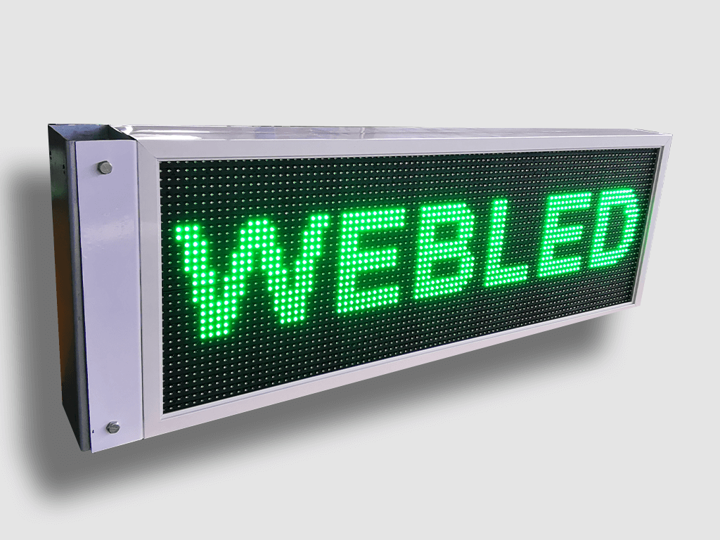 Ηλεκτρονική πινακίδα LED, με διαστάσεις 100x36 και τύπο Pixel P10, σε πράσινο χρώμα, διπλής όψης, εξωτερικού χώρου - Image 2