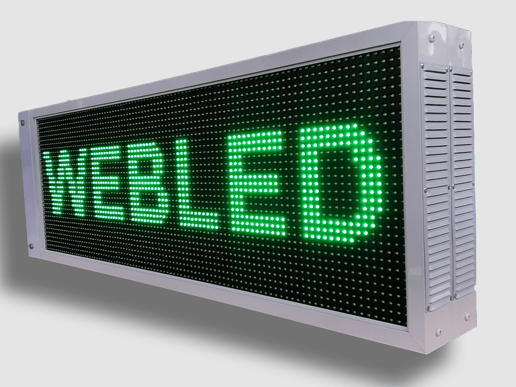 Ηλεκτρονική πινακίδα LED, με διαστάσεις 100x36 και τύπο Pixel P10, σε πράσινο χρώμα, διπλής όψης, εξωτερικού χώρου - Image 4
