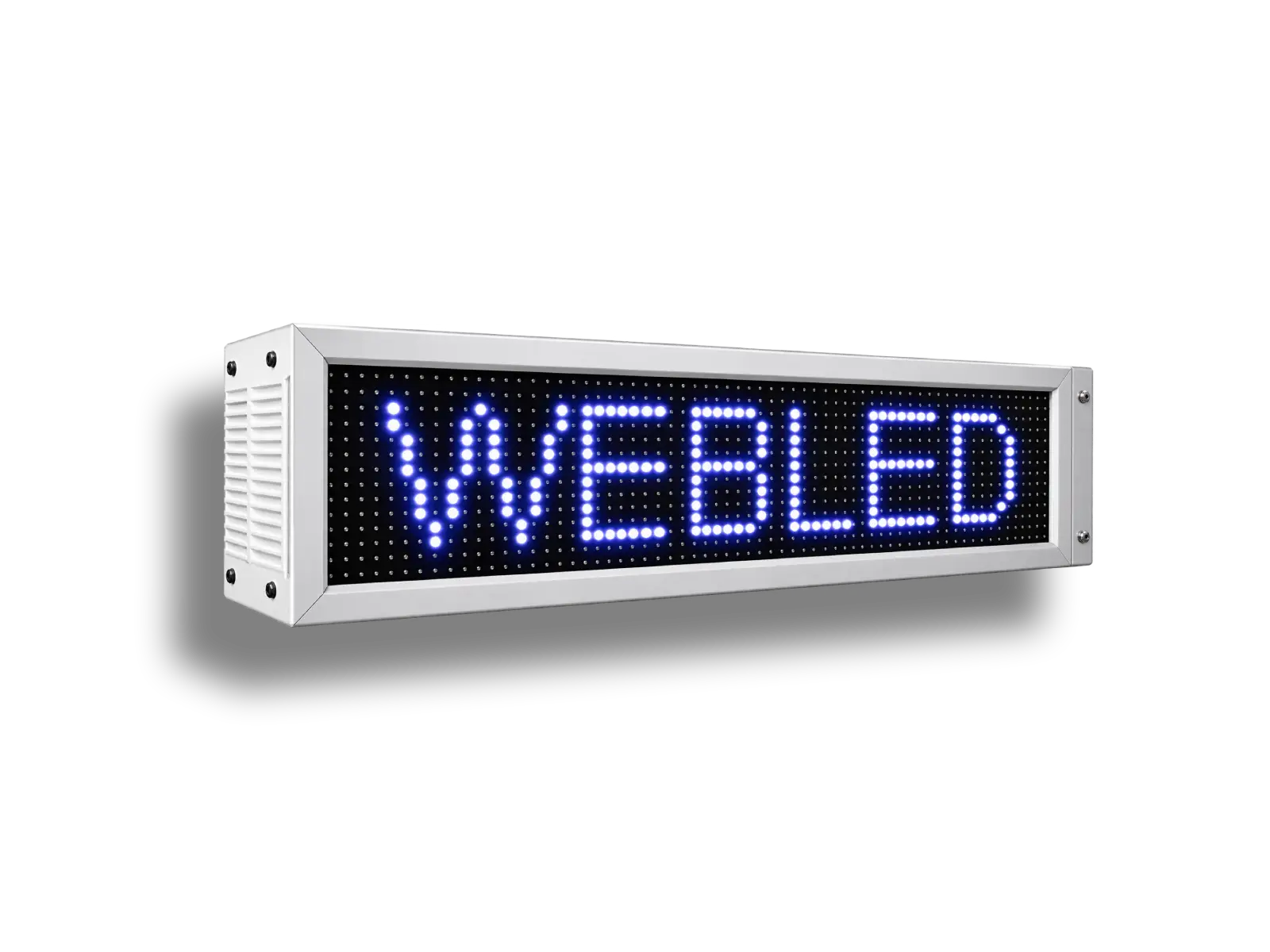 Ηλεκτρονική πινακίδα LED, με διαστάσεις 68x20 και τύπο Pixel P10, σε μπλε χρώμα, εξωτερικού χώρου