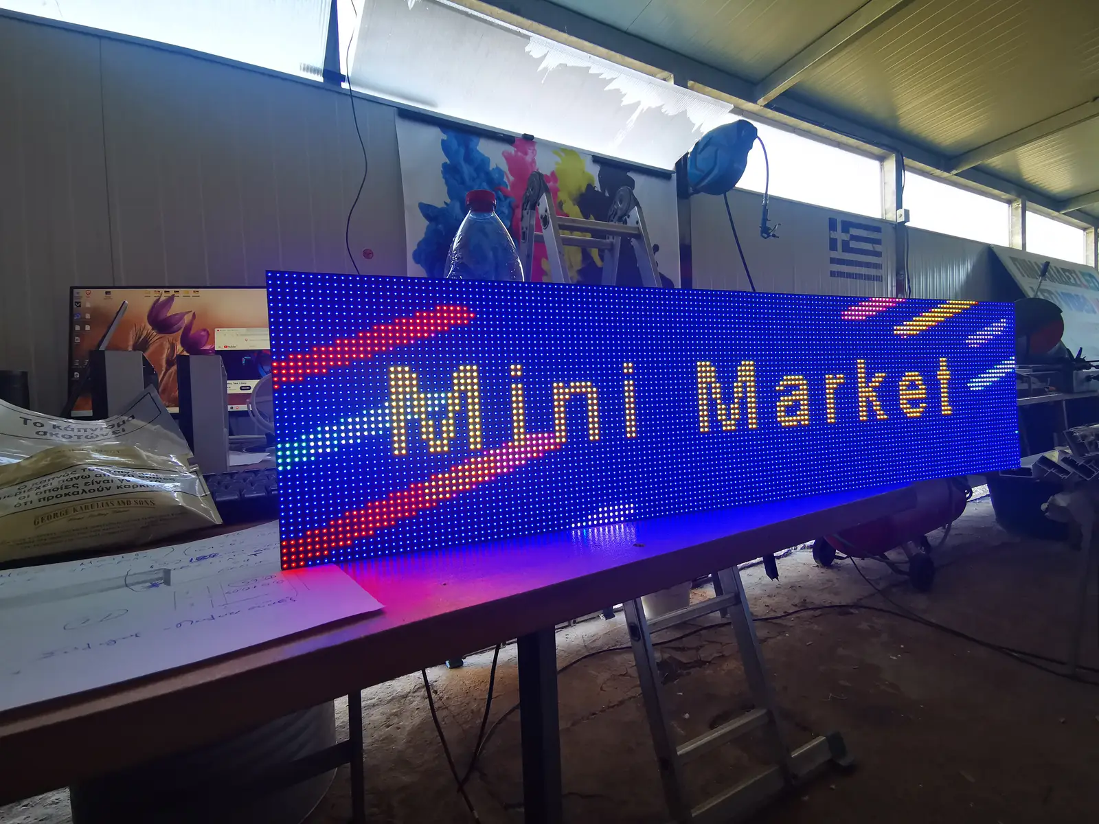 Ηλεκτρονική πινακίδα LED, με διαστάσεις 64x16 και τύπο Pixel P4, έγχρωμο - Image 5