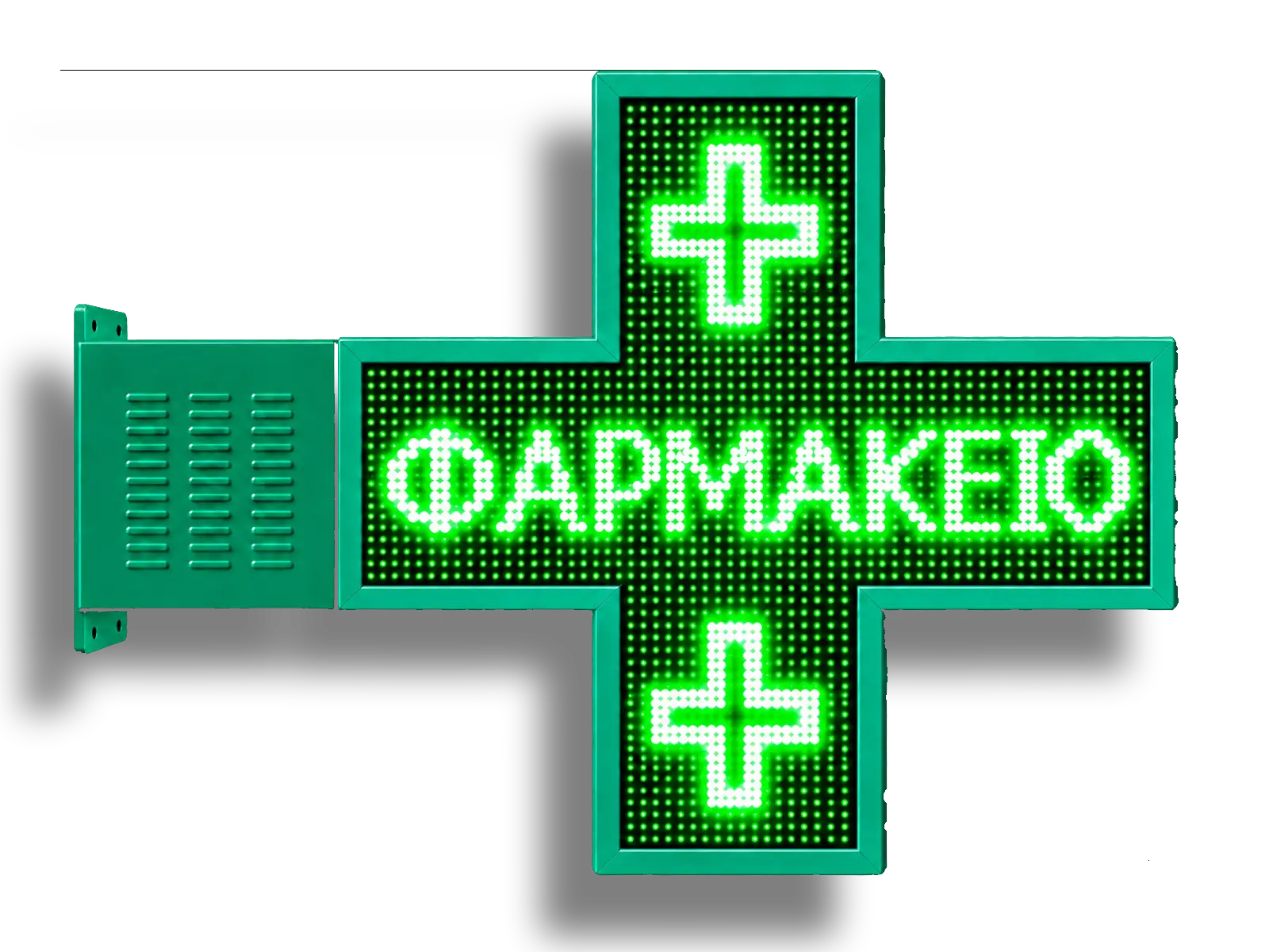 Ηλεκτρονικός σταυρός LED, με διαστάσεις 100x100 και τύπο Pixel P10, πράσινο, διπλής όψης, εξωτερικού χώρου - Image 9