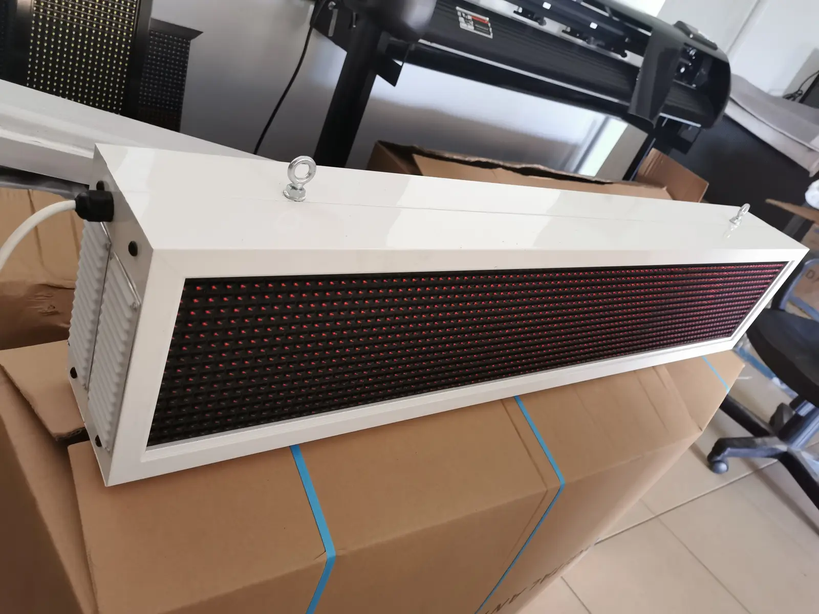 Ηλεκτρονική πινακίδα LED, με διαστάσεις 96x20 και τύπο Pixel P10, σε κόκκινο χρώμα, διπλής όψης, εξωτερικού χώρου - Image 5