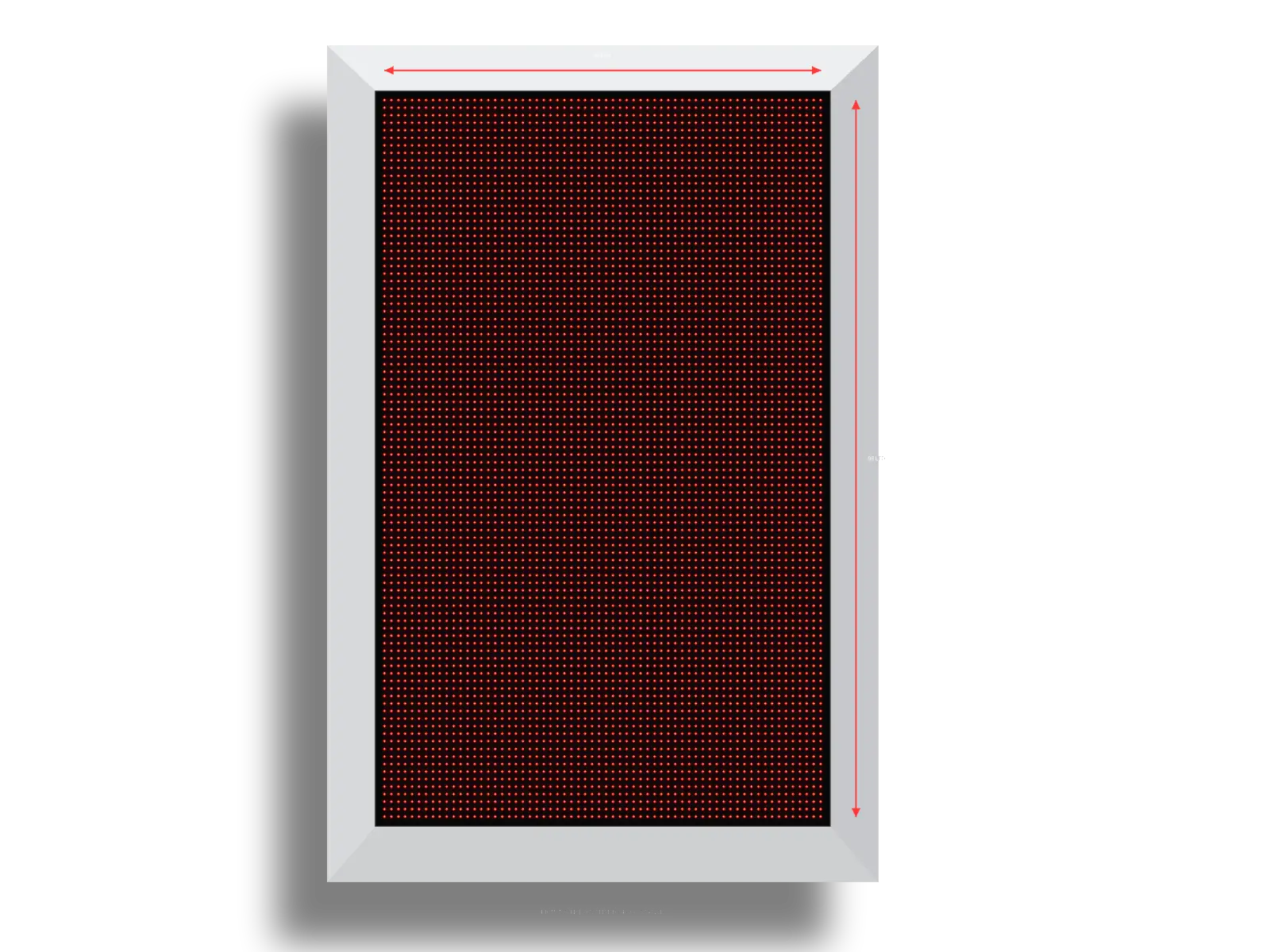 Ηλεκτρονική πινακίδα LED, με διαστάσεις 64x128 και τύπο Pixel P10, σε λευκό/κόκκινο χρώμα, εξωτερικού χώρου - Image 2