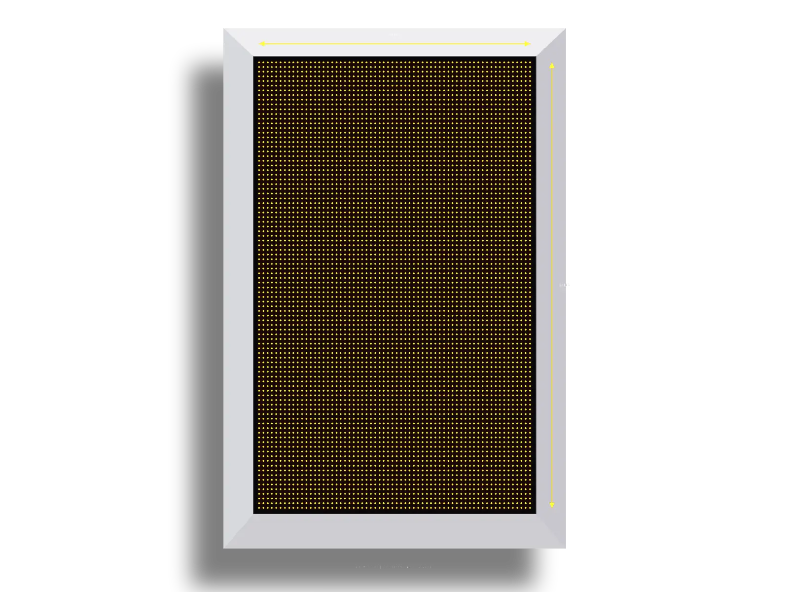 Ηλεκτρονική πινακίδα LED, με διαστάσεις 64x128 και τύπο Pixel P10, σε λευκό/κίτρινο χρώμα, εξωτερικού χώρου - Image 3